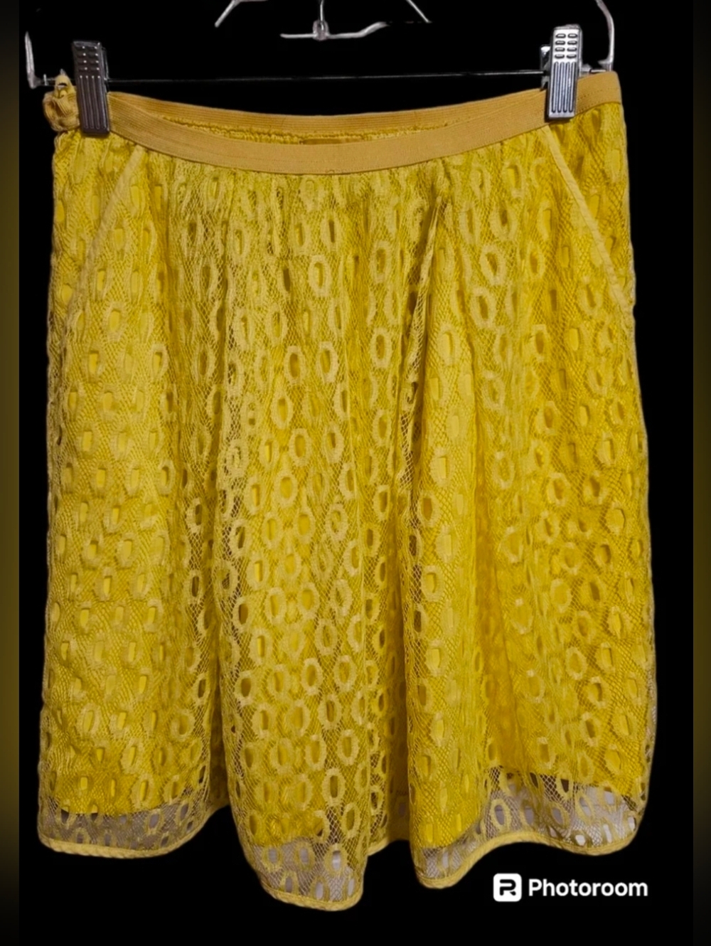 Anthropology Maeve Yellow Summer Lace Skirt Size 2